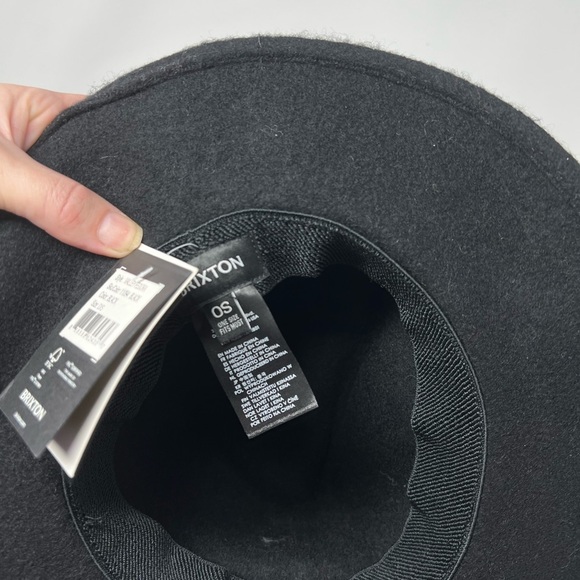 Britton Mesa Fedora Style Felt Black Hat | One Size Fits Most NWT - Picture 3 of 4